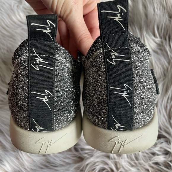 Giuseppe Zanotti Silver Glitter Alena Star Sneakers - Picture 3 of 9